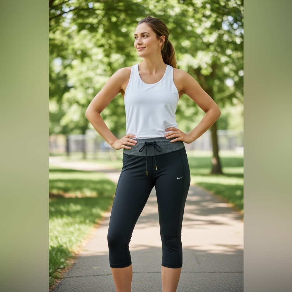 (Nike) Running Black and Gray leggings